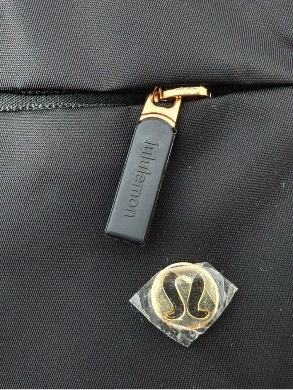 lululemon athletica Black Crossbody Messenger Bag with Gold Accents - Picture 7 of 7